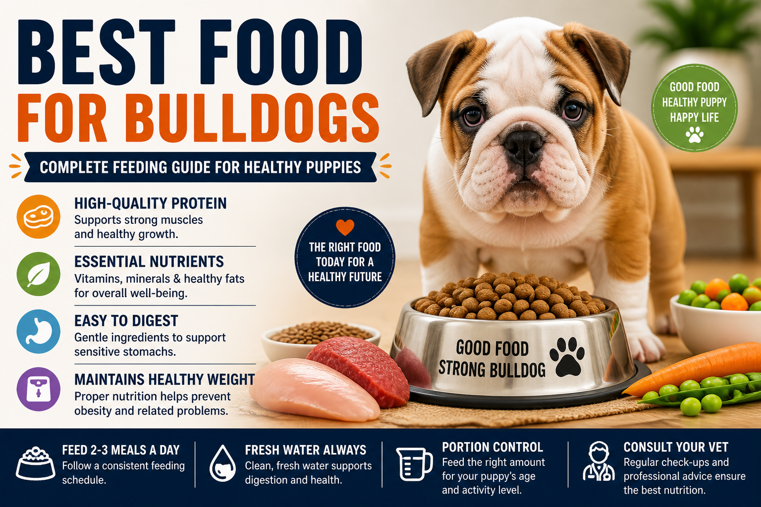 🐶 Best Food For Bulldogs – A Complete Feeding Guide